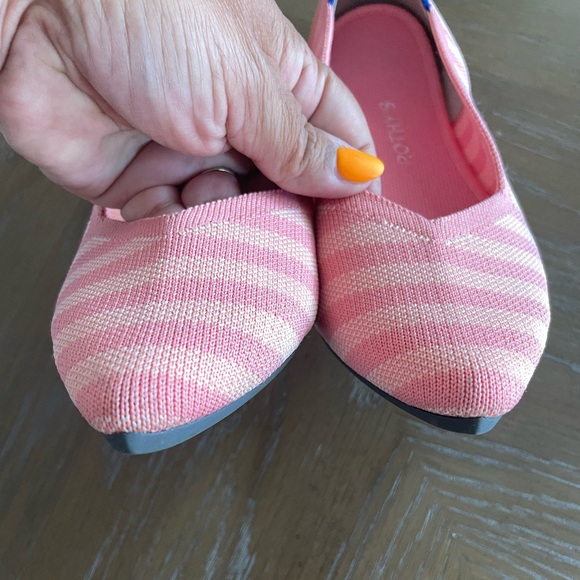 Rothy's Coral and soft pink Striped Flats - Picture 8 of 9
